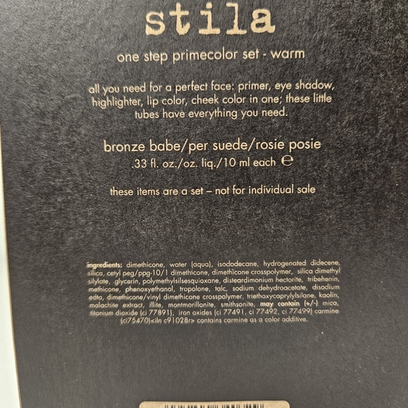 Stila Makeup Set One Step Prime Convertible Color Lip Cheek Eye New Rare - Picture 4 of 4